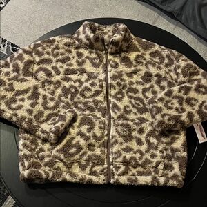 ❄️💁‍♀️WOMENS Jessica Simpson Leopard Print Jacket - Brown and Cream